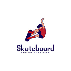 Skateboard Vector Illustration for Brand Identity