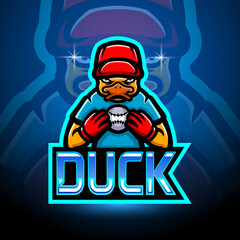 Duck esport logo mascot design