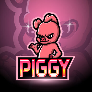 Pig esport logo mascot design