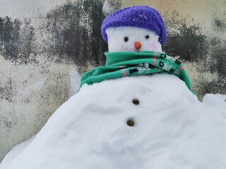 snowman in the snow