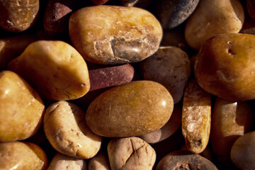 Clouse up texture photo of various configurations of small stones