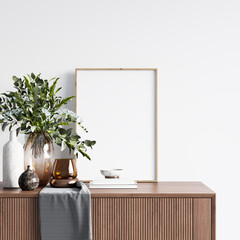 Frame Mockup with Interior Decoration
