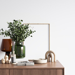 Frame Mockup with Interior Decoration

