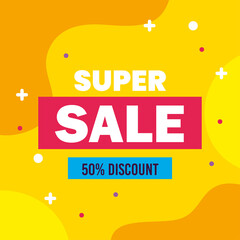 super sale half discount