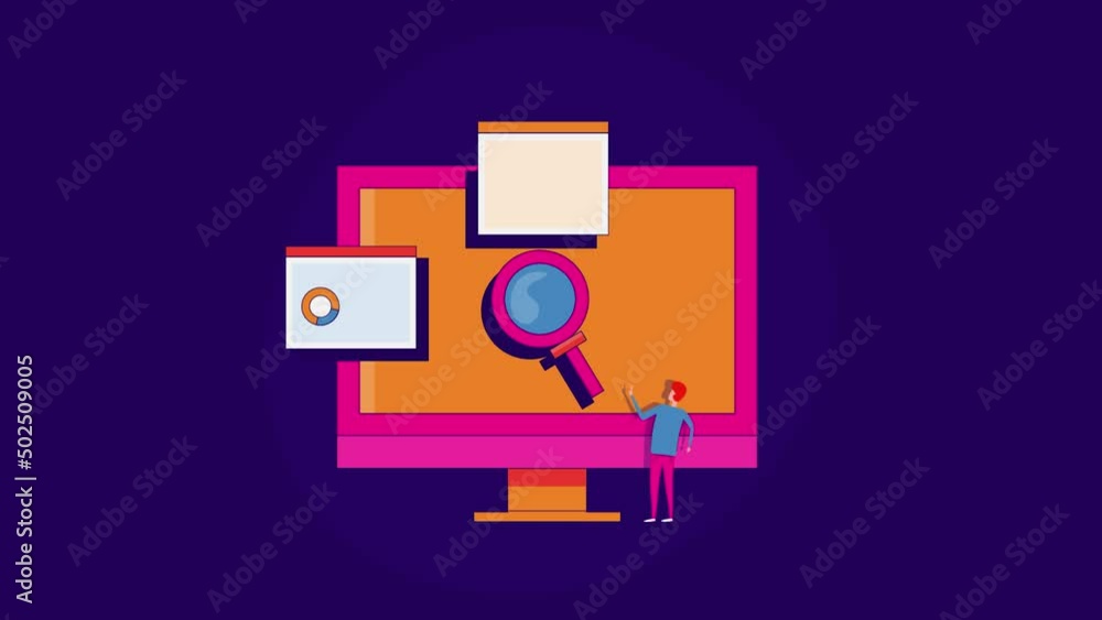 Poster business, finance and marketing data management - analytics expert monitoring web report dashboard -