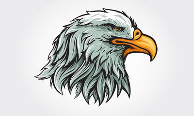 Eagle Head Vector Mascot Illustration. 