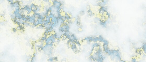 Light abstract marble background in blue and yellow pastel colors. Texture illustration