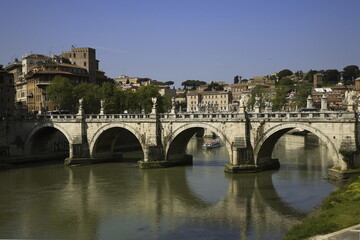 Roma, Castel Sant'Angelo e ponte sul Tevere