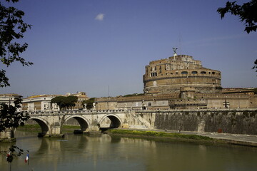 Roma, Castel Sant'Angelo e ponte sul Tevere