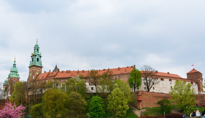Fototapeta na wymiar View of the Wawel Royal Castle