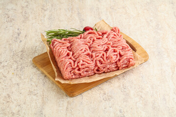 Raw beef minced meat for cooking