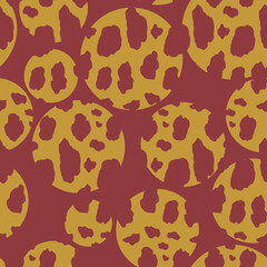 Abstract modern leopard seamless pattern. Animals trendy background. Color decorative vector stock illustration for print, card, postcard, fabric, textile. Modern ornament of stylized skin