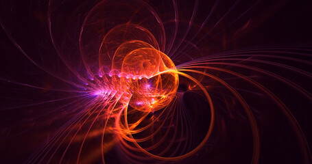 3D rendering abstract multicolor fractal light background
