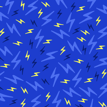 Thunder Bolts Seamless Pattern -vector-