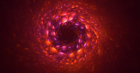 3D rendering abstract round light background