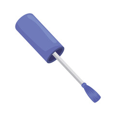 blue nails polish brush