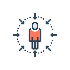 Color illustration icon for themselves