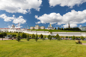 Kazan, Tatarstan, Russia. August 11, 2020. Panorama The Kazan Kremlin. - 502516067