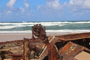 Shipwreck on Fraser Island in Australia