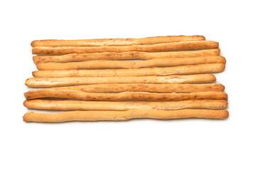 Bread sticks isolated on white background.
