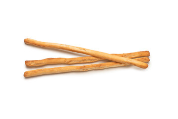 Bread sticks isolated on white background.