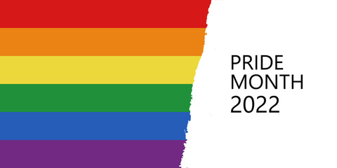Fototapeta premium LGBT rainbow flag banner. Pride Month design concept. Gay parade celebration. Vector illustration