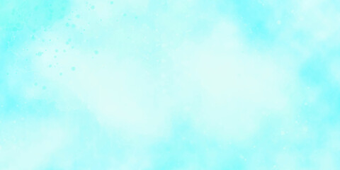 blue sky with clouds Smooth white clouds and blue sky for background. Grunge light sky blue shades watercolor background. Aquarelle paint paper textured canvas for vintage text design,