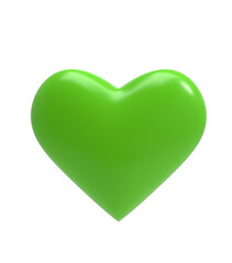 Heart icon isolated on white background. 3D illustration.