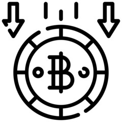 DECREASE line icon,linear,outline,graphic,illustration