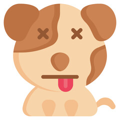 DEAD flat icon,linear,outline,graphic,illustration