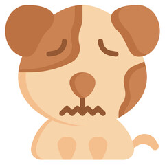 NERVOUS flat icon,linear,outline,graphic,illustration