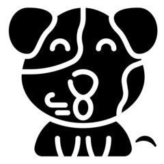 BLOWING glyph icon,linear,outline,graphic,illustration