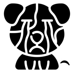 CRY glyph icon,linear,outline,graphic,illustration