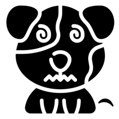 DIZZY glyph icon,linear,outline,graphic,illustration