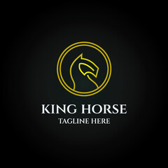 King Horse Monoline Logo
