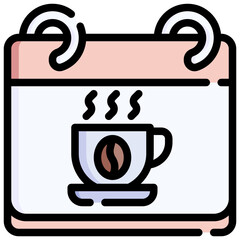 COFFEE filled outline icon,linear,outline,graphic,illustration