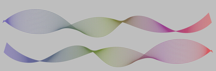 Vector illustration of multicolored stripes with gray background.