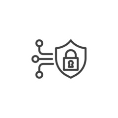 Secure access line icon