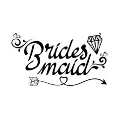 bridesmaid lettering calligraphy