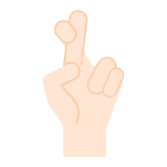 シンプルでかわいい手のイラスト 指クロス