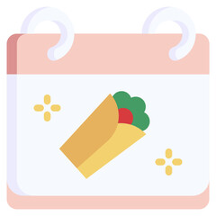 SHAWARMA flat icon,linear,outline,graphic,illustration