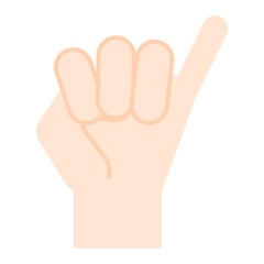 シンプルでかわいい手のイラスト 小指