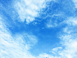 Naklejka na ściany i meble Clouds with blue sky, space of clouds and sky.