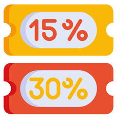 COUPON flat icon,linear,outline,graphic,illustration