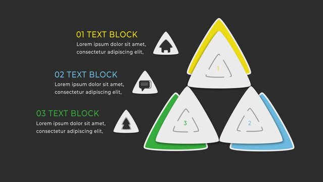 stylish animated infographic elements on alpha channel