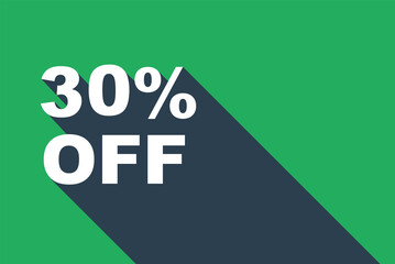 Up To 30% Off sticker on white background Special Offer sale, vector illustration