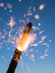 firework sparks closeup