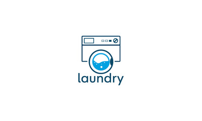 washing machine logo design vector templet, 