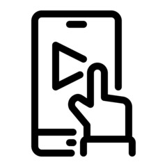 video lesson line icon