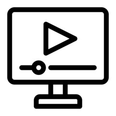 video lesson line icon